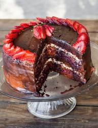 Berries and Chocolate Cake
