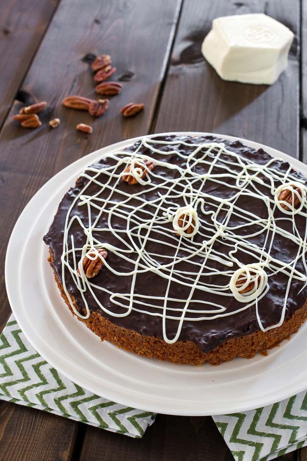 Gorgeous and delicious chocolate pecan cake