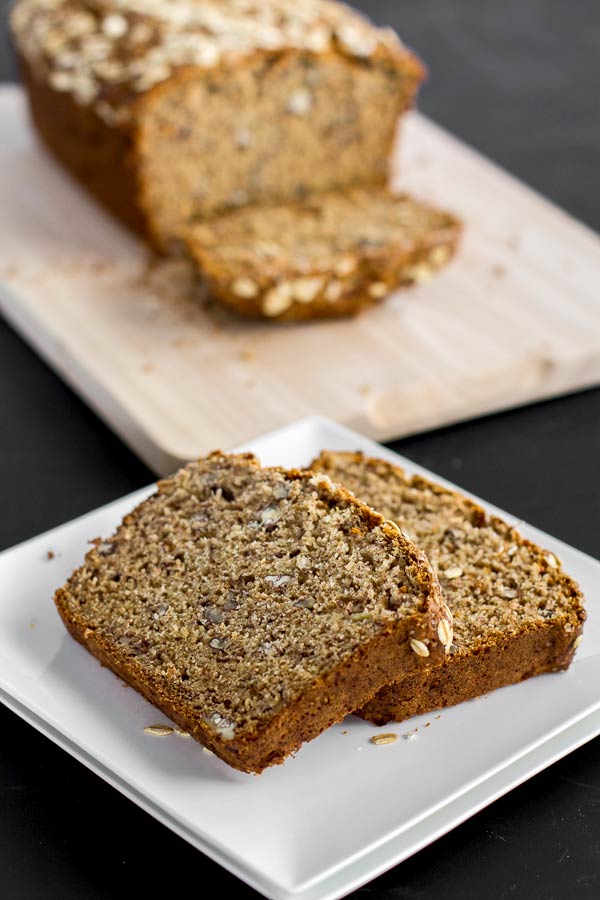 Banana bread with whole wheat for a healthy breakfast